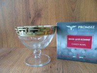 EAV03-2542 Ваза на ножке "Греческий узор"