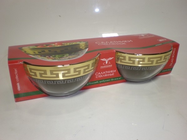 EAV03-1425 Набор салатников 2 шт   Греческий узор