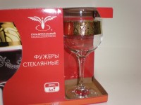 TAV92-163  Набор 6 фужеров с рисунком  Пирамида