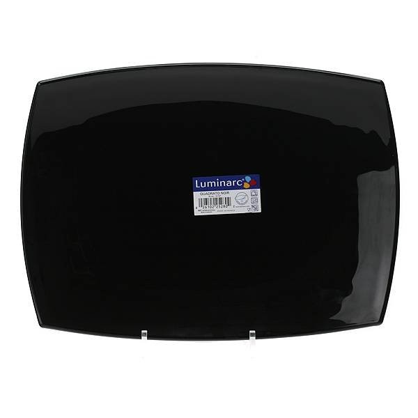 Блюдо прямоугольное КВАДРАТО 35см  черное D6408