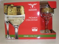 EAV26-164  Набор 6 рюмок  с рисунком "Меандр"