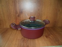 BK3867 Кастрюля 2  л. RED BLUE мрамор.покрытие