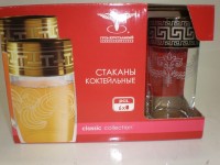 GE63-402 Набор 6 стаканов для сока с рисунком "Бар