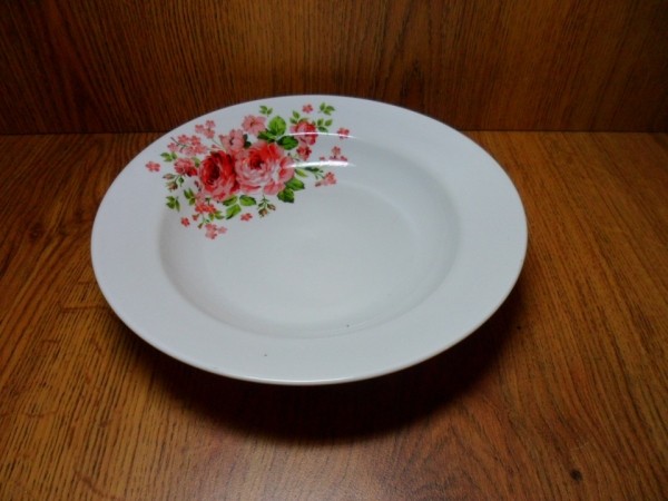 216102 Тарелка глуб. 200мм Розовые розы Гладкий кр